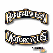 Материалы для творчества handmade. Livemaster - original item Biker stripes on the back Upper Lower Rocker Harley Davidson. Handmade.