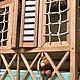 Детская двухъярусная кровать домик с лестницей комодом из массива. Кровати. SCANDI. Ярмарка Мастеров.  Фото №4