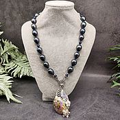 Украшения handmade. Livemaster - original item necklace female: Mallorca Pearls Sautoir Beads with Pendant. Handmade.