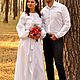Свадебный комплект – белоснежное вышитое платье и классическая рубашка, Свадебные комплекты одежды, Чернигов,  Фото №1