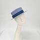 Order Straw hat Boater. Color blue. Exclusive HATS. LANA ANISIMOVA.. Livemaster. . Hats1 Фото №3