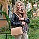  Women's leather bag beige Amis Mod. C93-151. Crossbody bag. Natalia Kalinovskaya. My Livemaster. Фото №4