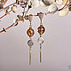 Long earrings in gold plated bead with a crackle and coins, Earrings, Moscow,  Фото №1