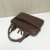 Сумки и аксессуары handmade. Livemaster - original item Grey bag made of genuine leather in chestnut color. Handmade.
