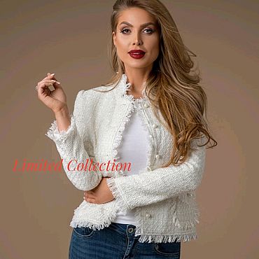 Одежда ручной работы. Ярмарка Мастеров - ручная работа Жакет Primavera Perle collection твид Шанель. Handmade.