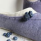 'Blueberry-BlackBerry' felted Slippers. Slippers. Bugrina Oksana. Online shopping on My Livemaster.  Фото №2