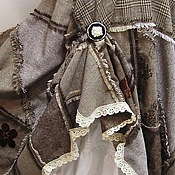 Long cotton and linen boho skirt
