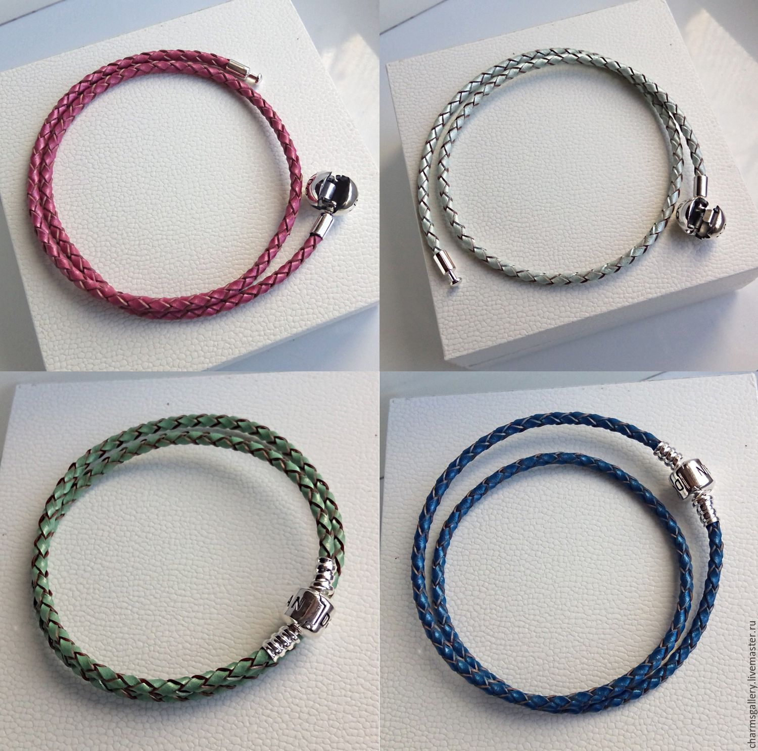 Браслет для шармов: Браслет плетеный кожаный в ассортименте в интернет ...