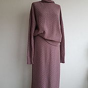 Одежда handmade. Livemaster - original item Knitted Cocoa suit, 100% combed Merino. Handmade.