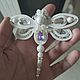 Brooch Soutache White Dragonfly. Brooches. VeninnaS. My Livemaster. Фото №6
