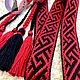 Belt Meander black and red. Belts and ribbons. ЛЕЙЛИКА - пояса и очелья для всей семьи. My Livemaster. Фото №5