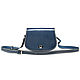 Женская кожаная сумка "Вивьен" (синяя). Классическая сумка. Кожинка. Интернет-магазин Ярмарка Мастеров.  Фото №2
