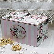 Для дома и интерьера handmade. Livemaster - original item Box-box for storing the Tenderness of a rose. Handmade.