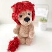 Куклы и игрушки handmade. Livemaster - original item Soft knitted lion toy made of plush yarn.. Handmade.