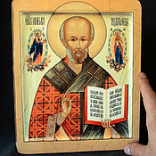 Картины и панно handmade. Livemaster - original item Icon of St. Nicholas with the Savior and the Mother of God. Handmade.