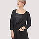 Long cardigan knitted cotton black. Cardigans. Yana Levashova Fashion. Online shopping on My Livemaster.  Фото №2