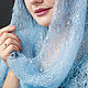 Gossamer 'Passes in a ring' blue, Shawls1, Moscow,  Фото №1