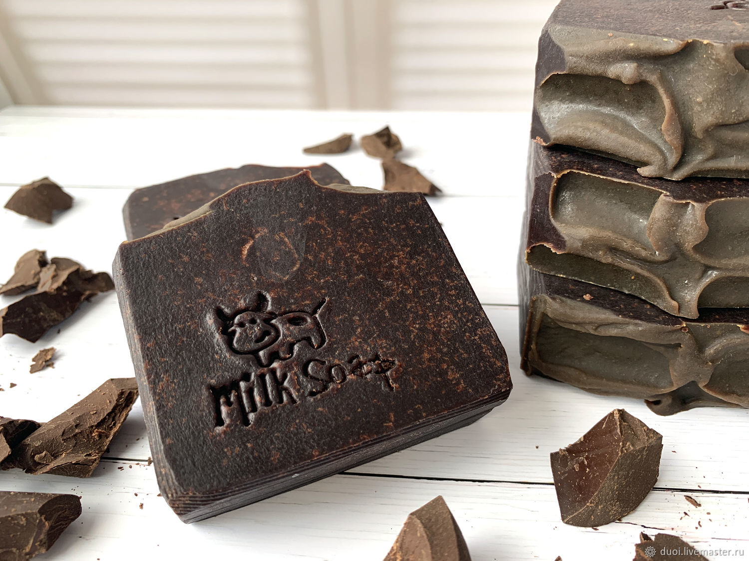 Natural soap with cow's milk Chocolate, Soap, Moscow,  Фото №1