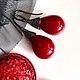 Order Earrings Scarlet drops pearls of Majorca red scarlet wine. GolDFenix. Livemaster. . Earrings Фото №3