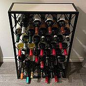 Для дома и интерьера handmade. Livemaster - original item Loft wine rack metal and wood for 40 bottles. Handmade.