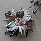 Brooch-pin made of genuine leather: Tenderness, Brooches, Cherepovets,  Фото №1