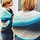 Shawl knitted ocean Waves. Shawls. Wool Cats - вязанье и макраме. Online shopping on My Livemaster.  Фото №2