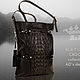 Сумка из кожи крокодила NATURE CROCO TAIL Black, Классическая сумка, Москва,  Фото №1