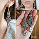 Silver earrings 'Benedicta' cubic Zirconia, schwenza silver 925. Earrings. Shard Noir - handmade jewelry. My Livemaster. Фото №6