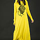 Bright yellow dress with a print - DR0235TR. Dresses. EUG fashion. Online shopping on My Livemaster.  Фото №2