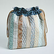 Cosmetic bag made of blue-green PU Leather