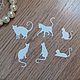 !Cutting for scrapbooking - SET of CATS from a design cardboard, Scrapbooking cuttings, Mytishchi,  Фото №1