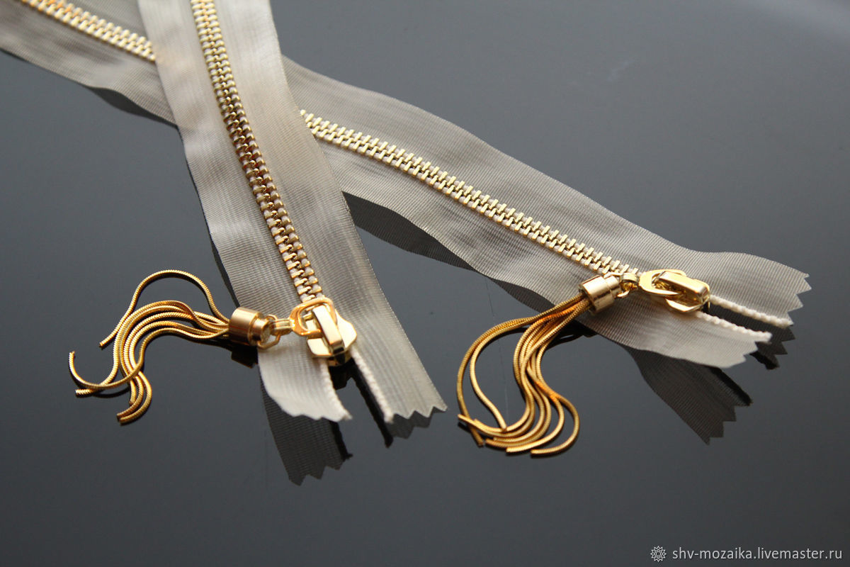 Молния 18 см с кисточкой, Т5, неразъемная с "золотым" звеном купить в ...