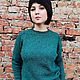 Tweed Malachite Sweater. Sweaters. Оксана Акимова Вязание на заказ. My Livemaster. Фото №6