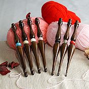 Материалы для творчества handmade. Livemaster - original item Wooden knitting hooks Set (4-10mm) - 7#13. Handmade.