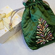 Для дома и интерьера handmade. Livemaster - original item Gift bags:Christmas bag for gifts with embroidery. Handmade.