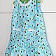 Baby dress made of turquoise American. cotton, p. 98. Childrens Dress. Maverick (clothing for girls). Online shopping on My Livemaster.  Фото №2