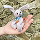 Teddy Animals: Pocket white rabbit in a gift set. Teddy Toys. alenkaya777. Online shopping on My Livemaster.  Фото №2