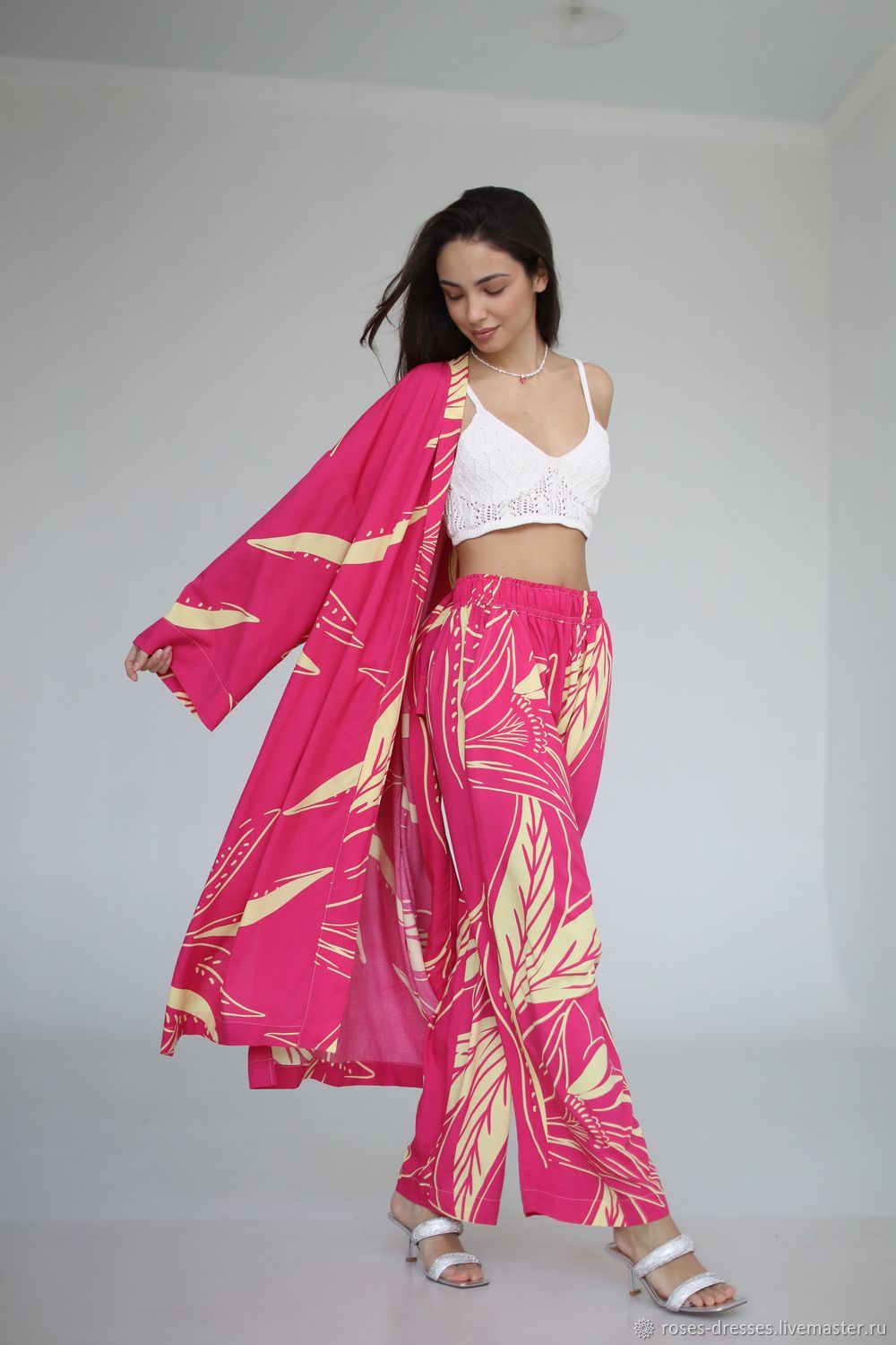 Брючный костюм «Фламинго» купить в интернет-магазине Ярмарка Мастеров ...