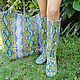 Fashion set from Python. Womens boots Python skin. Stylish boots made from Python. Bag shopper leather Python. Women's bag made of Python skin shoulder. Big pimonova bag custom.
