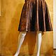 Skirt eco-leather brindle brown. Skirts. Tolkoyubki. My Livemaster. Фото №6