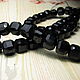 Black tourmaline sherl 8 mm faceted square. Beads1. Elena (luxury-fittings). My Livemaster. Фото №4