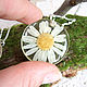 Order Transparent Camomile Pendant Real Flower White Botany Eco Decoration. WonderLand. Livemaster. . Pendants Фото №3