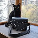 Leather waist bag with rivets, Waist Bag, Moscow,  Фото №1