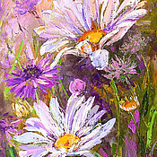 Картины и панно handmade. Livemaster - original item Daisy Painting Dreams of Summer oil on canvas. Handmade.