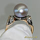 Order Ring 'Sea Princess' gold 585, pearls, diamonds. VIDEO. MaksimJewelryStudio. Livemaster. . Rings Фото №3
