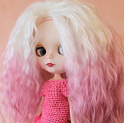 Материалы для творчества handmade. Livemaster - original item The hair to the Scalp for Blythe Blythe Blythe reroot mohair Scalp. Handmade.