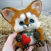 Куклы и игрушки handmade. Livemaster - original item Fox with a heart. Handmade.