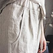 Одежда handmade. Livemaster - original item Womens linen pants gohery. Handmade.