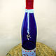 Бутылка-ваза "Красно-синяя". Вазы. Etoprekraasno. Интернет-магазин Ярмарка Мастеров.  Фото №2