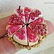1 12 scale miniature - cherry cheesecake for dollhouse miniature. Doll food. MiniDom (Irina). My Livemaster. Фото №4